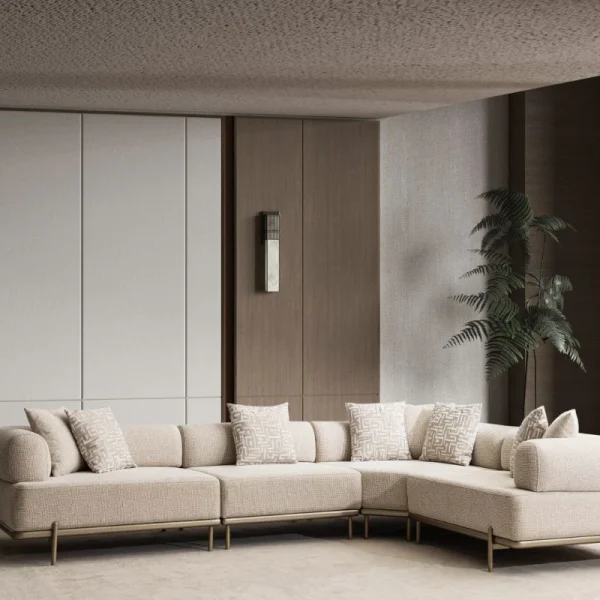 Alexia Corner Sofa SofaTurkey corner sofa set Europe factory direct furniture Turkish sofa cream corner couch high quality modular seating 12