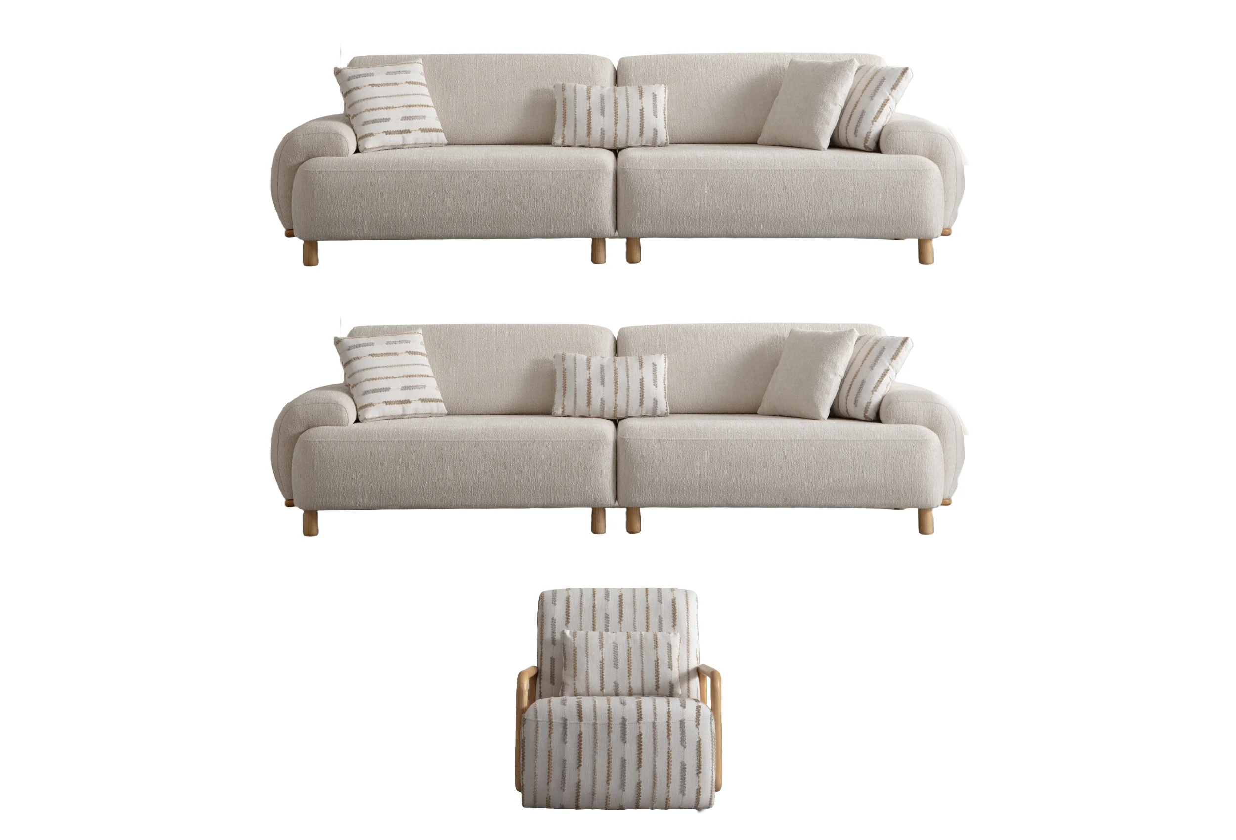Beiza Sofa Set - SofaTurkey Beiza Garnitura - Slika 1