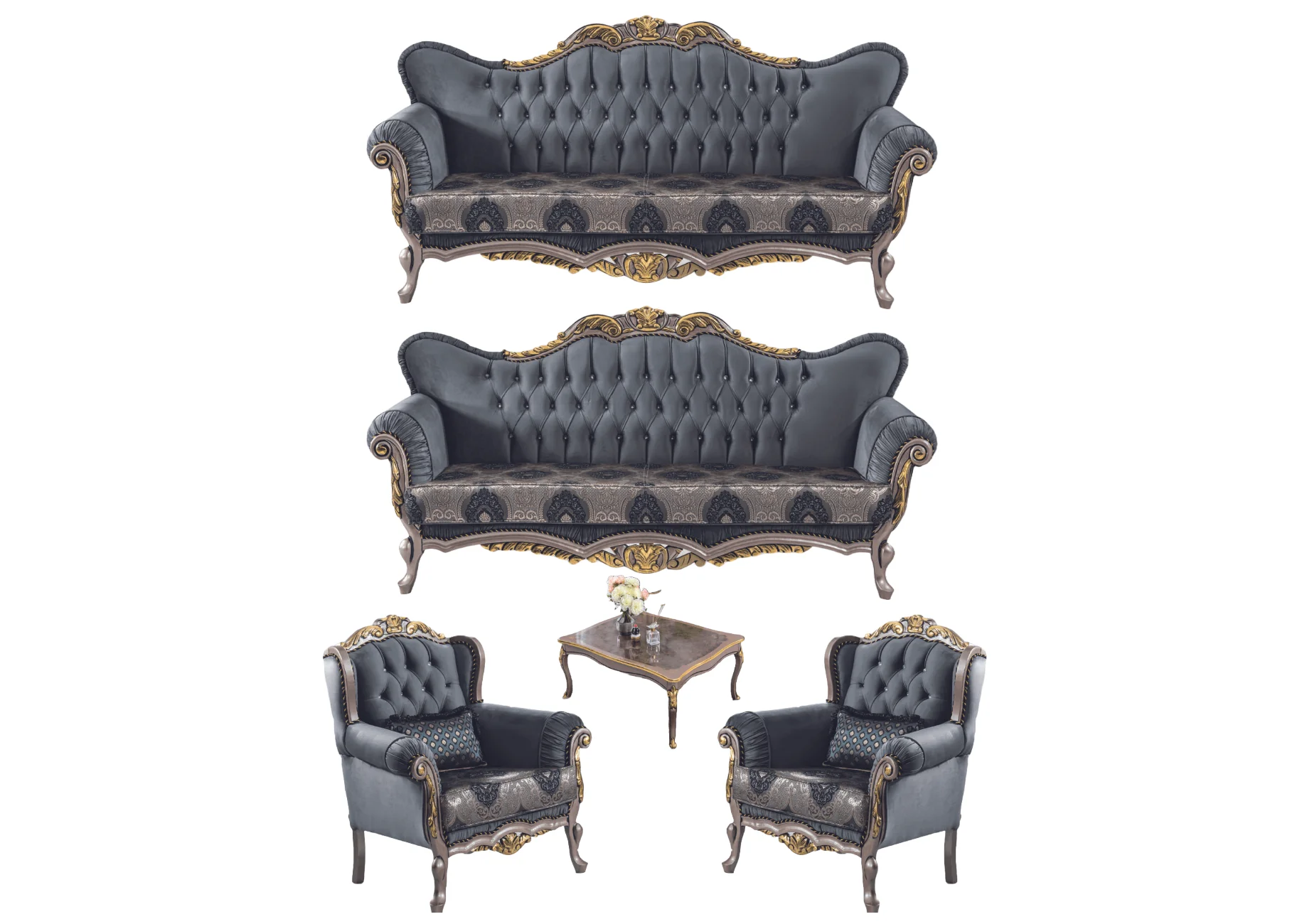 Efsun Luxury Classic Sofa Set - Avantgarde Efsun Luxury Classic Sofa Set