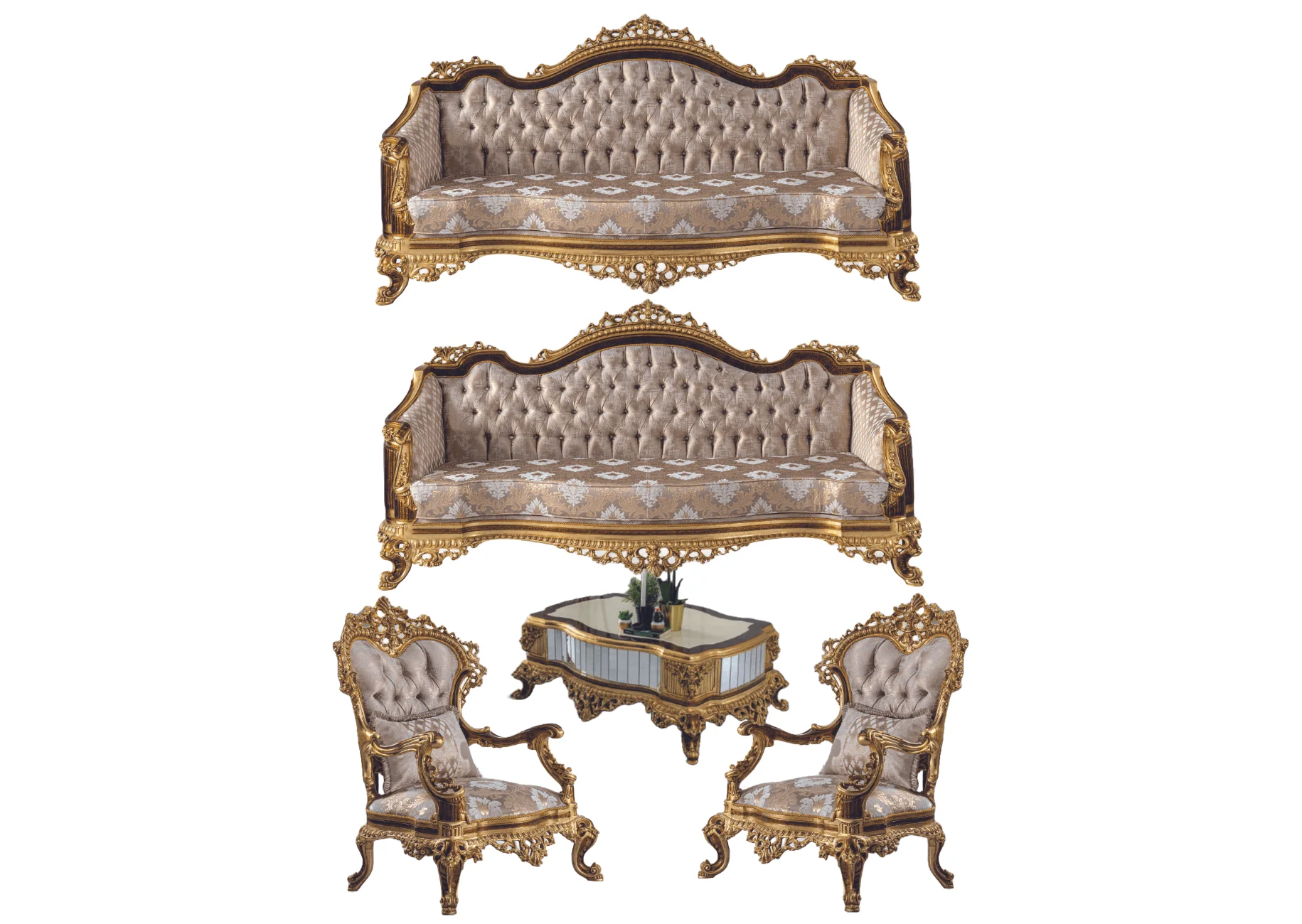 Empire Luxury Classic Sofa Set - Premium Avant-garde Sofa 3 Empire Luksuzni Klasični Garnitura - Slika 1