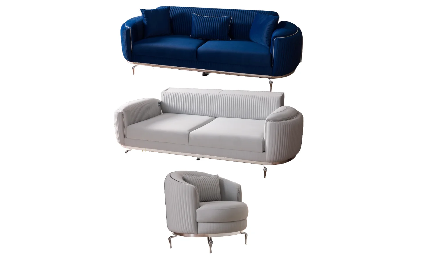 Helena Sofa Set - Modern Design & From Turkey 12 Helena Garnitura - Slika 1