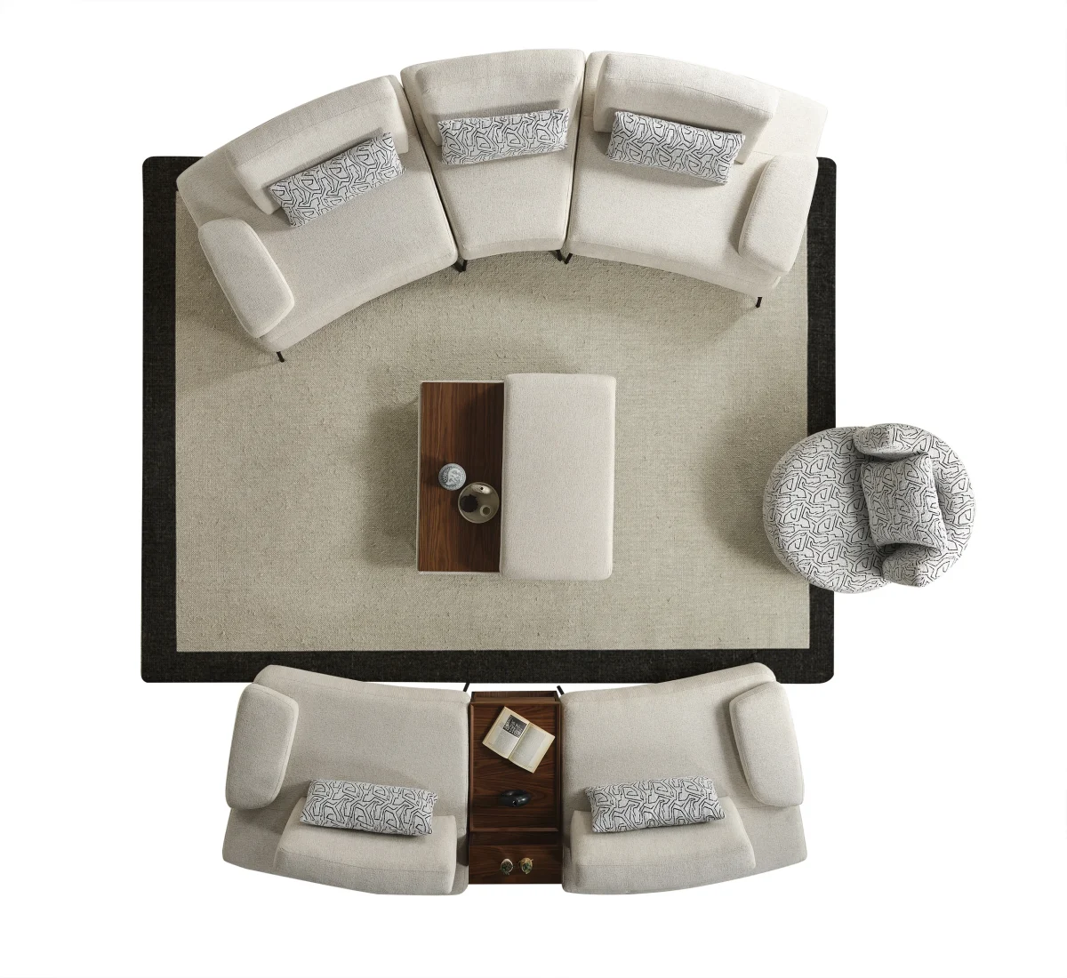 Majesticas Sofa (2 Bočna, 1 Drveni Modul) - Slika 4