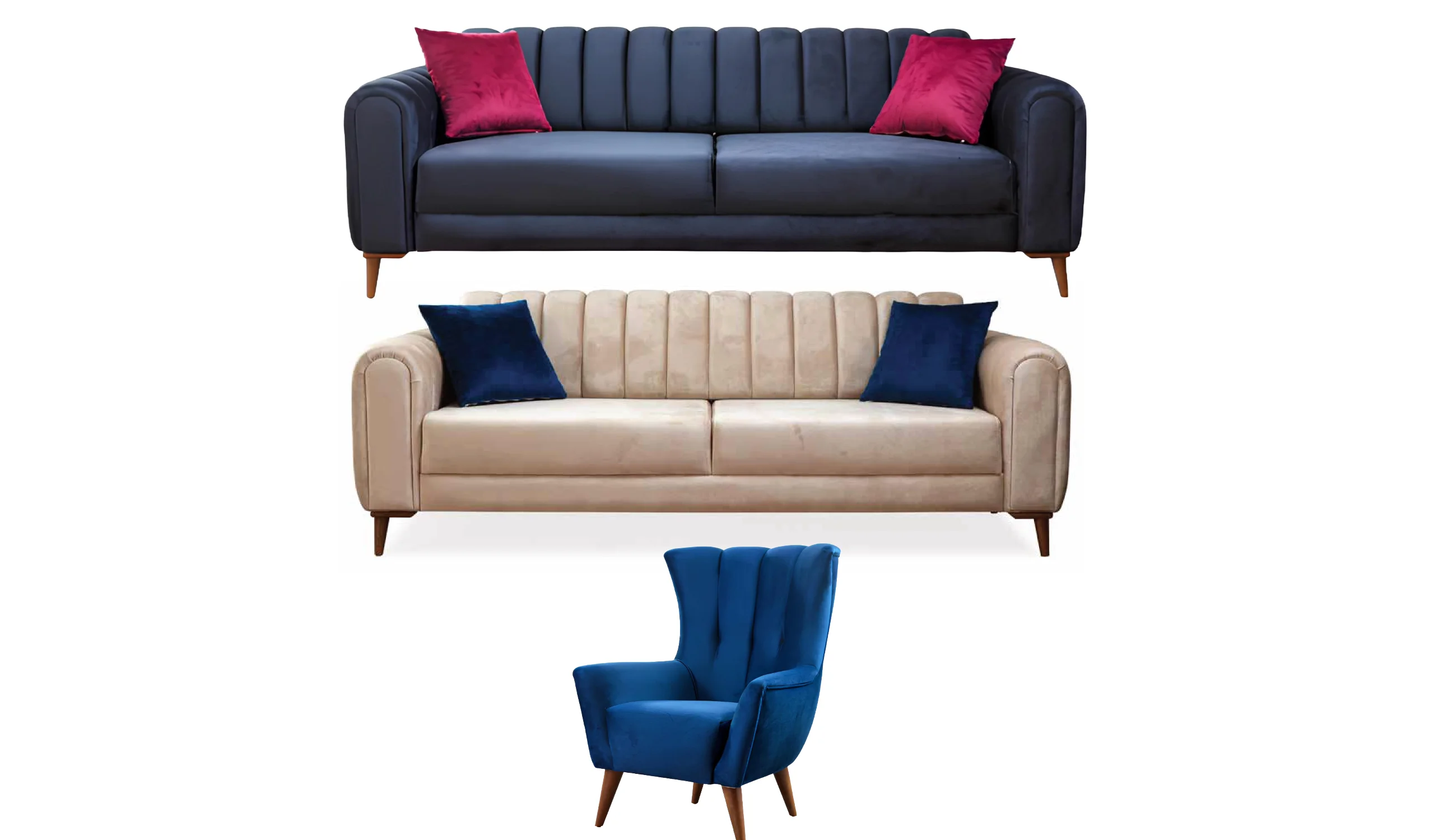 Malaga Sofa Set - Cozy & Affordable Sofas From Inegol, Turkey 3 Malaga Garnitura - Slika 1