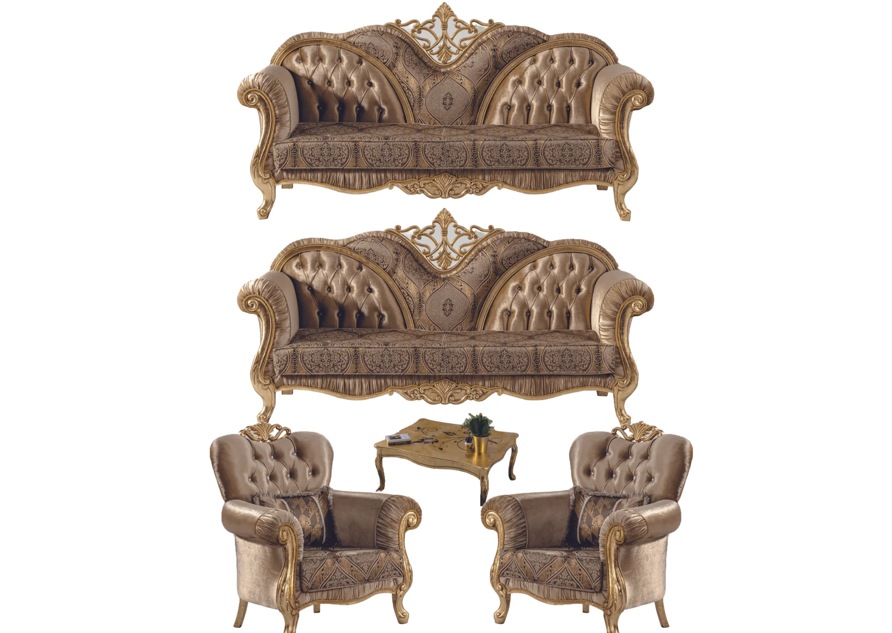 Pasha Luxury Classic Sofa Set - Avantgarde Pasha Luksuzni Klasični Garnitura - Slika 1