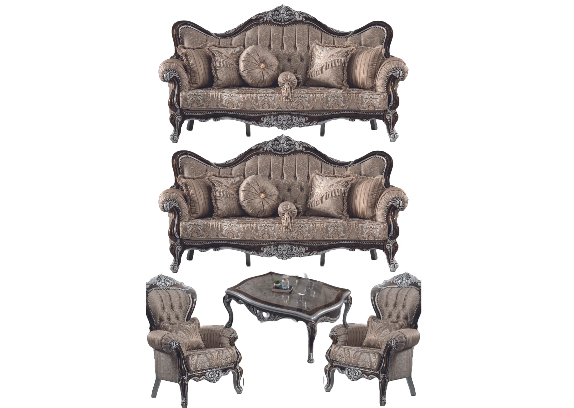 Reyyan Luxury Classic Sofa Set - Avant-garde Reyyan Luksuzni Klasični Garnitura - Slika 1