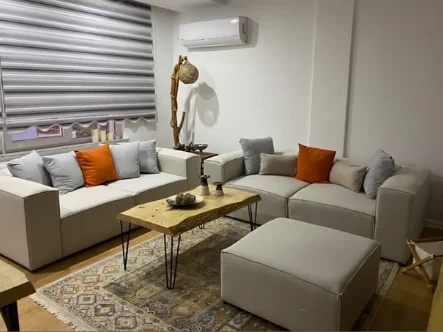 Soft Modular Sofa 2 Modules and ottoman Reference 3