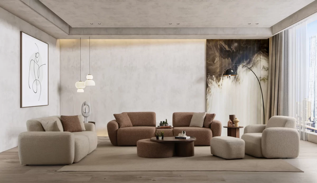Alyna Sofa with Wooden Module - Image 3