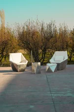 Axis Coffee Table - Stainless Steel - Image 4