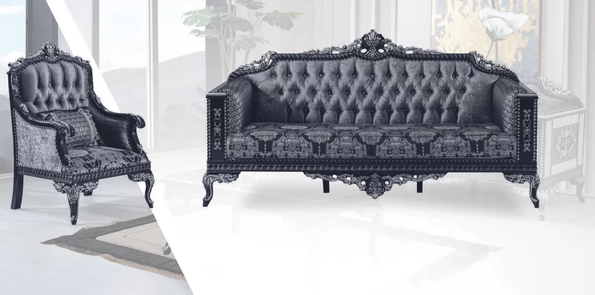 Dalal Luxury Classic Sofa Set - Image 9
