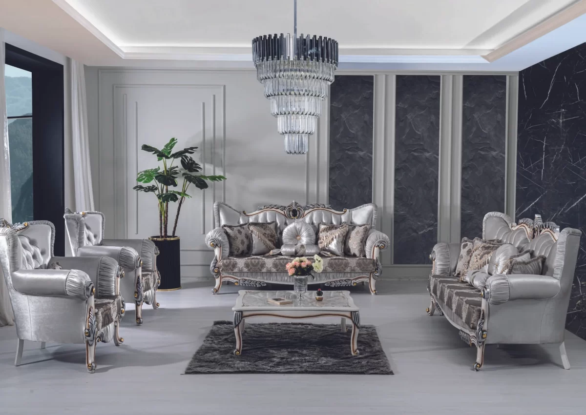 Denise Luxury Classic Sofa Set - Image 2