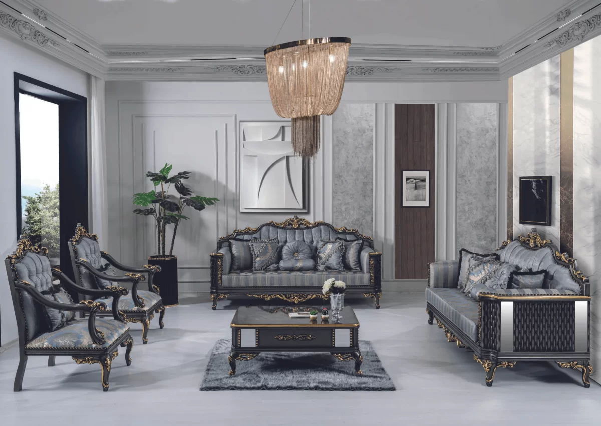 Ebrar Luxury Classic Sofa Set - Image 2
