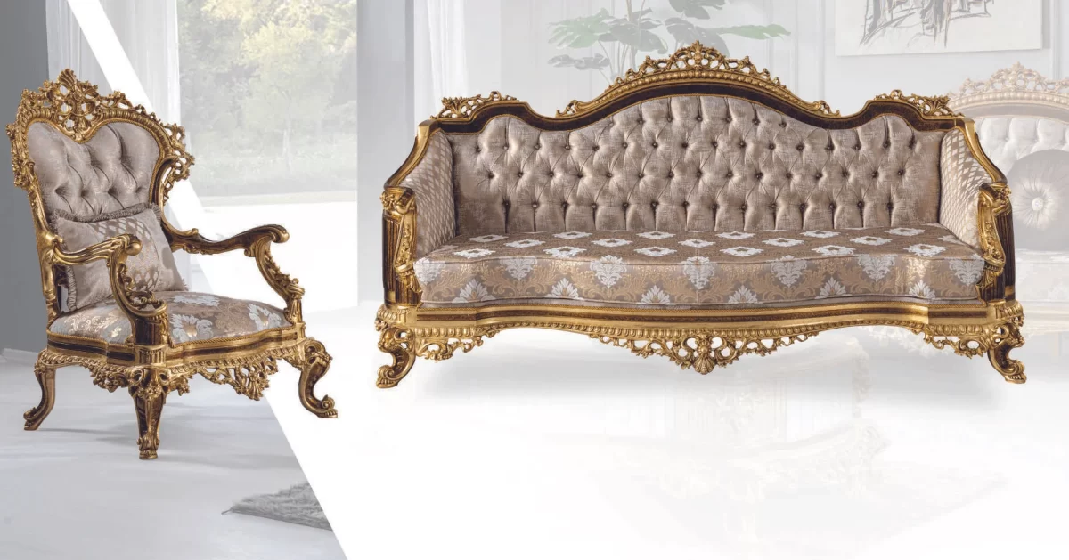 Empire Luxury Classic Sofa Set - Image 9