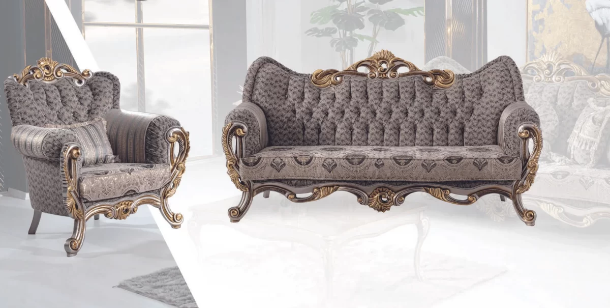 Gaye Luxury Classic Sofa Set - Image 9
