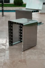Inoxia Ottoman - Stainless Steel Stool