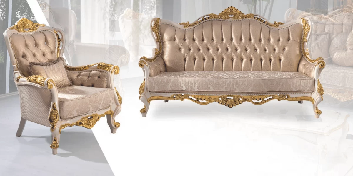 Mona Luxury Classic Sofa Set - Image 9