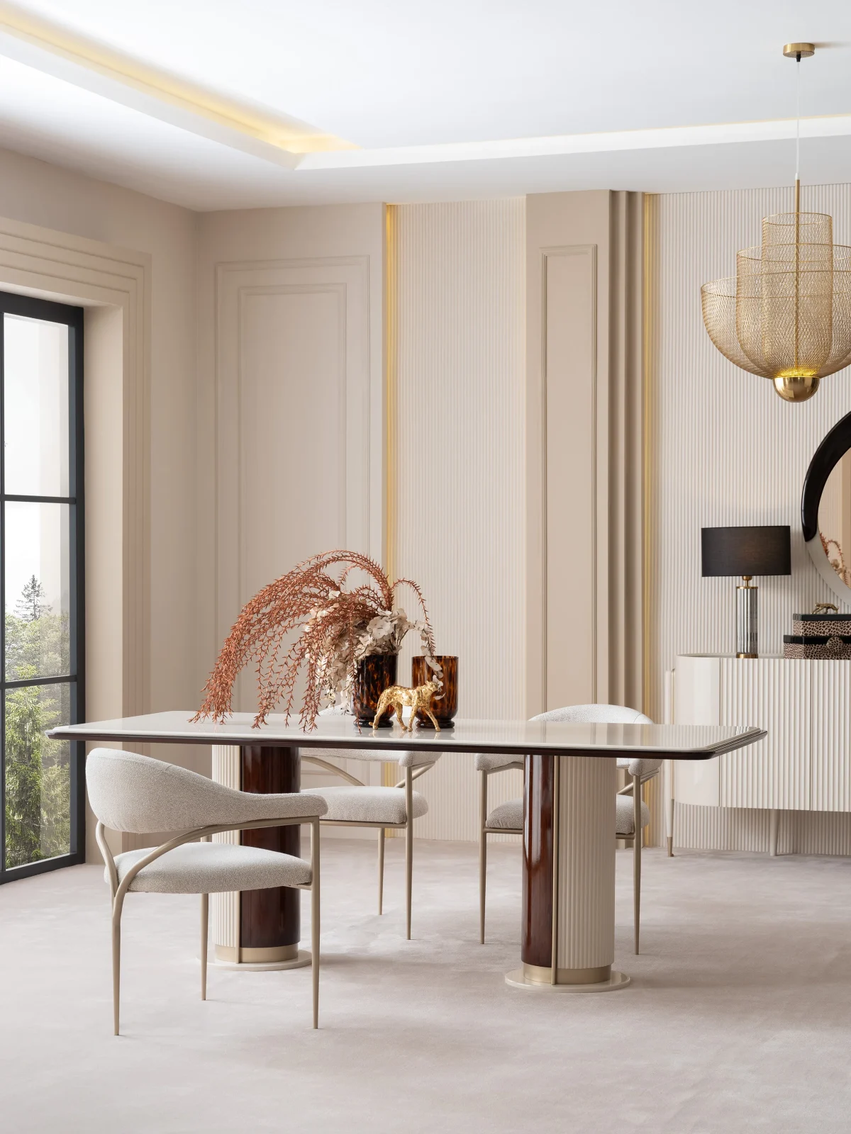 Novara Dining Set (6 Chair, 1 Table) - Image 3