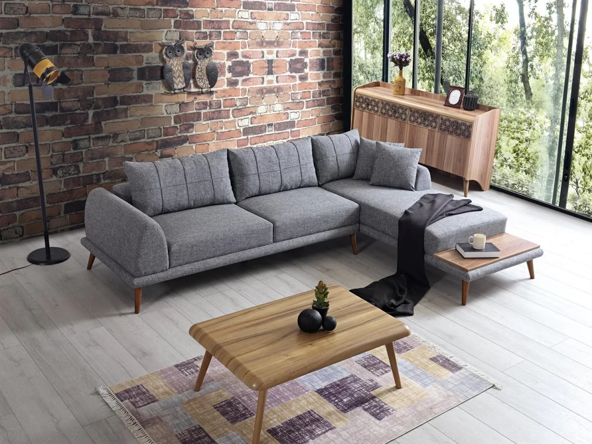 Retro Corner Sofa - Image 10