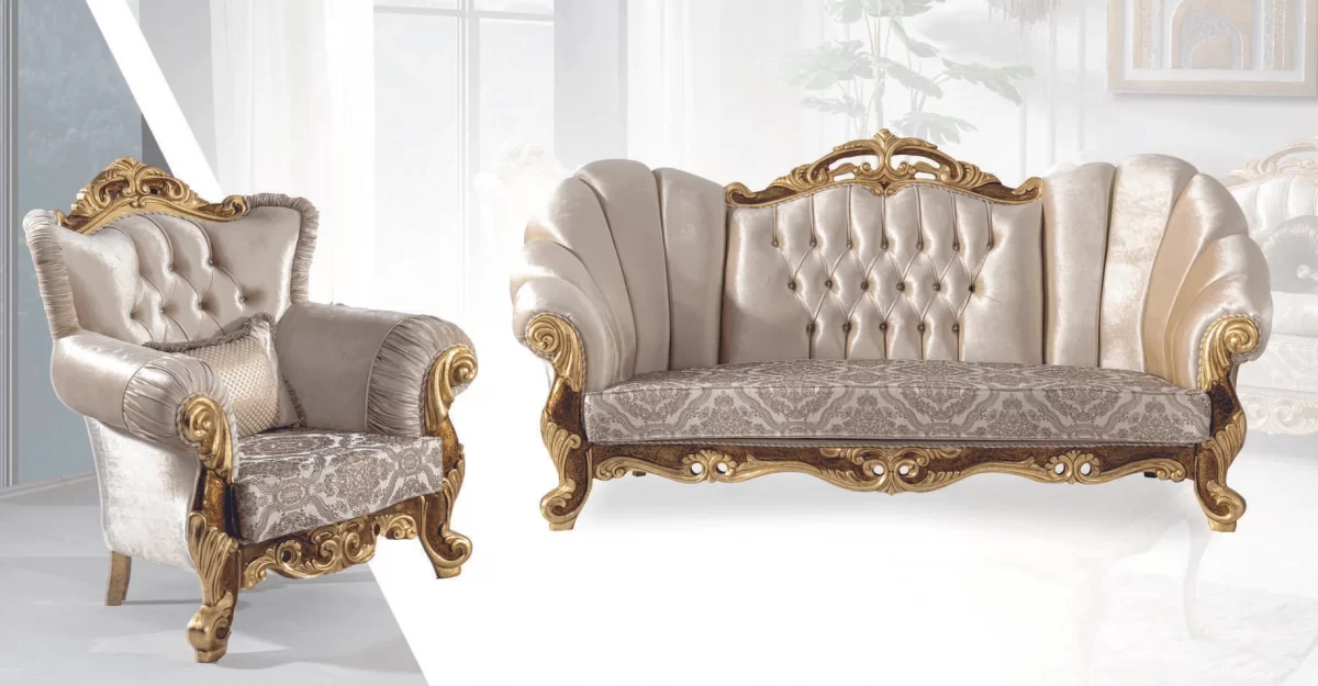 Silva Luxury Classic Sofa Set - Image 9