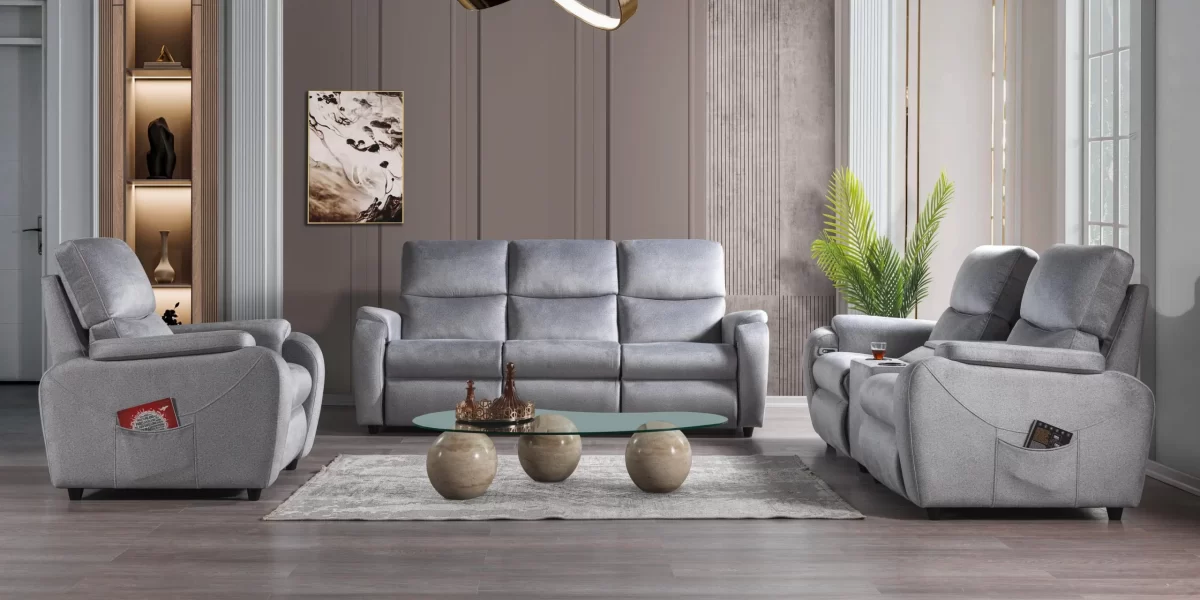 Venus Reclining Sofa Set - Image 3