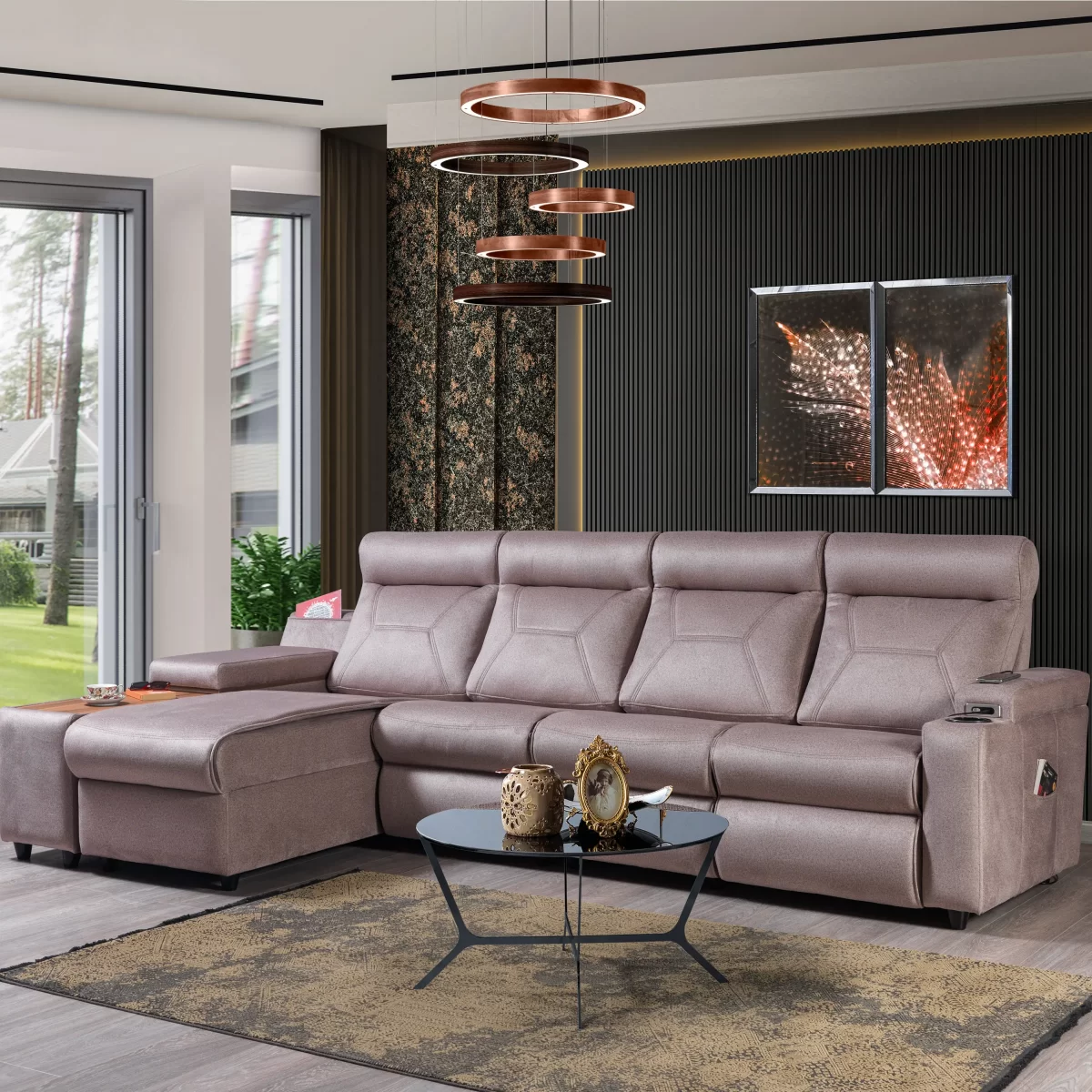 Zero Reclining Sofa Corner Set - Image 3