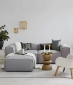 Soft Modular Sofa - 2 Modules and Ottoman
