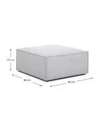 Soft Modular Sofa - 2 Modules and Ottoman - Image 6