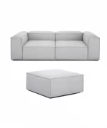Soft Modular Sofa - 2 Modules and Ottoman - Image 2