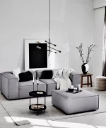 Soft Modular Sofa - 2 Modules and Ottoman - Image 5