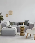 Soft Modular Sofa - 2 Modules and Ottoman - Image 4