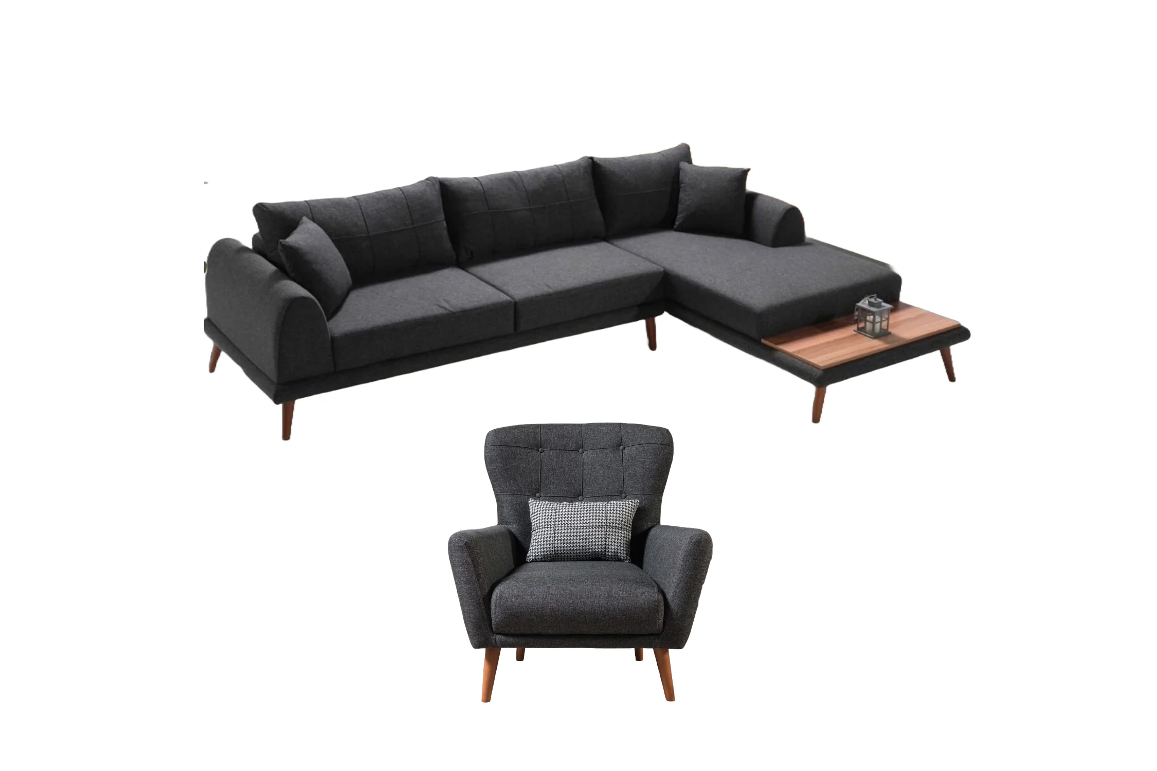 Retro-Corner-Set-With-Armchair- Retro Corner Set - Image 1