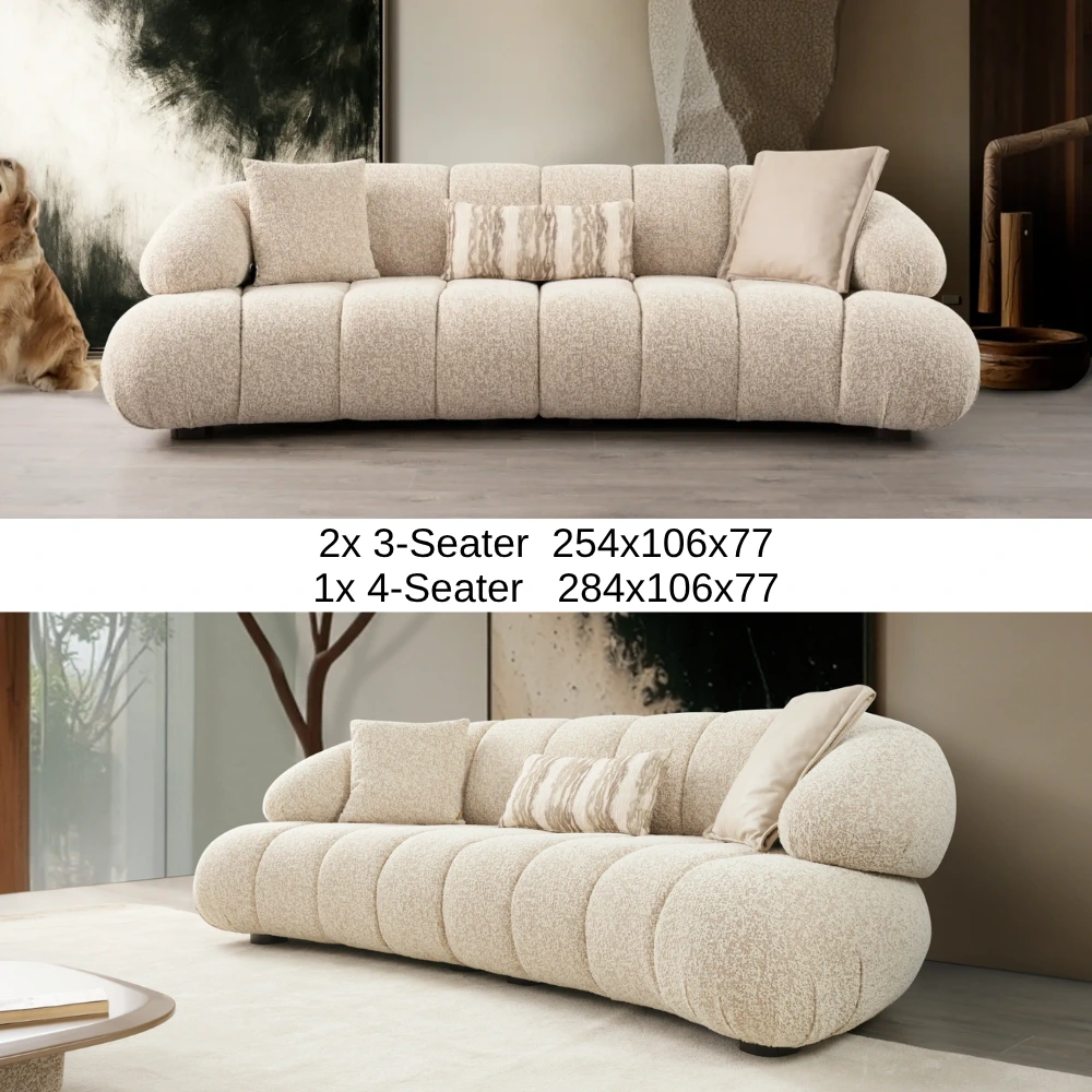 254x106x77 Loris Sofa ORDER - CUSTOM ORDER - 2x 3-Seater, 1x 4-Seater - UK - Image 1