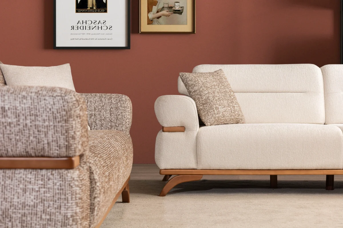 The Aero Sofa Set adds modern elegance and superior comfort to your living room. Featuring high-density foam and durable upholstery, this set is designed for the European lifestyle.