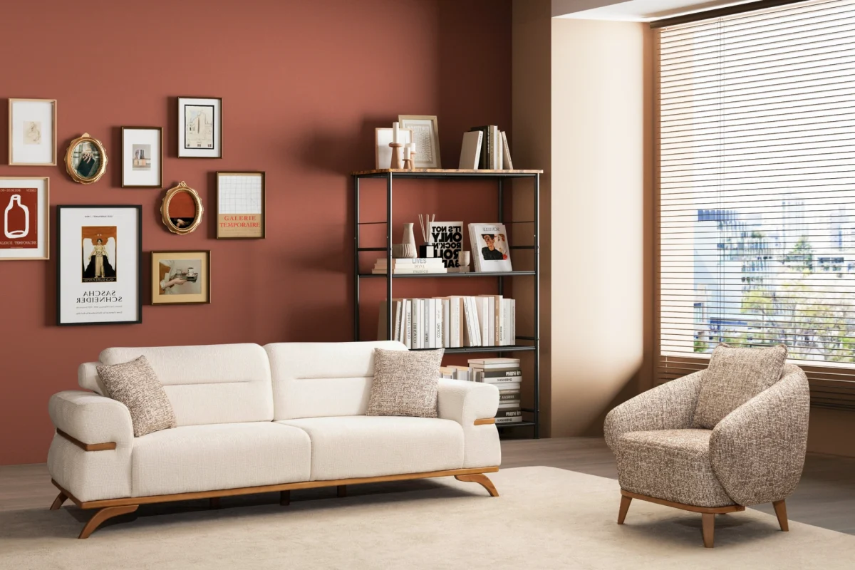 The Aero Sofa Set adds modern elegance and superior comfort to your living room. Featuring high-density foam and durable upholstery, this set is designed for the European lifestyle.