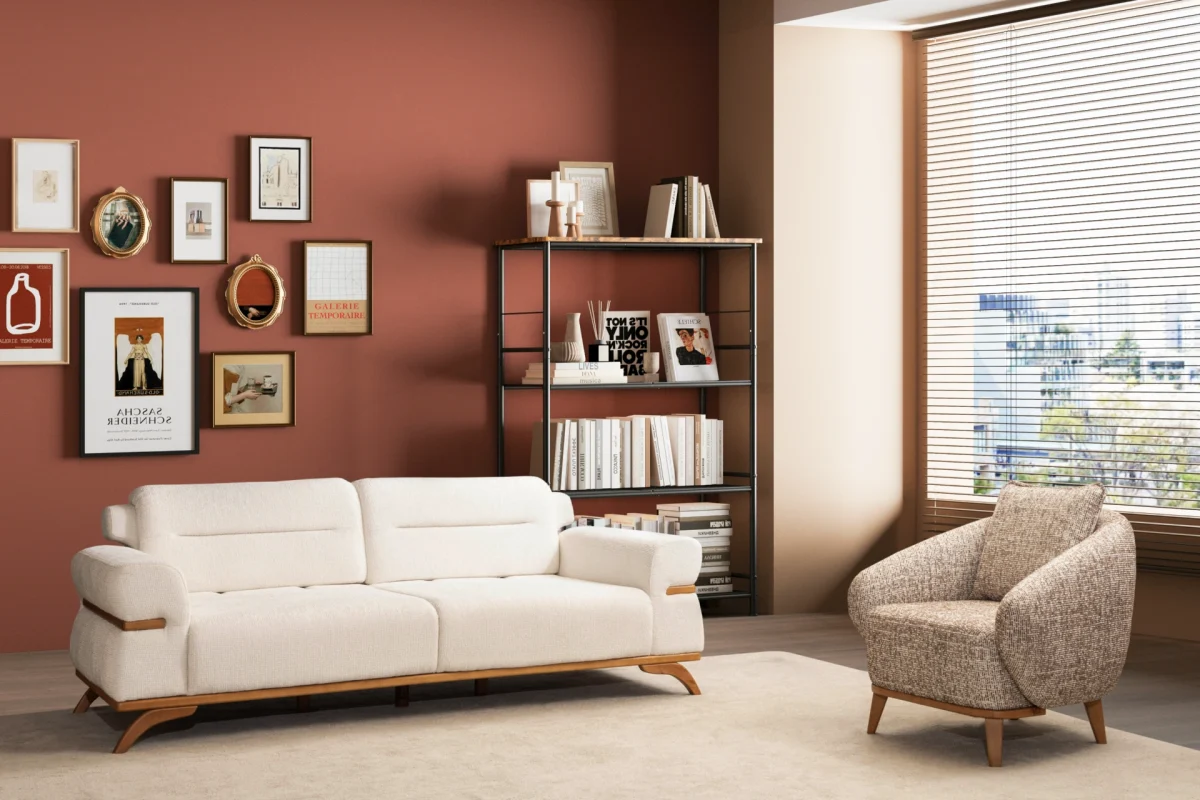 The Aero Sofa Set adds modern elegance and superior comfort to your living room. Featuring high-density foam and durable upholstery, this set is designed for the European lifestyle.
