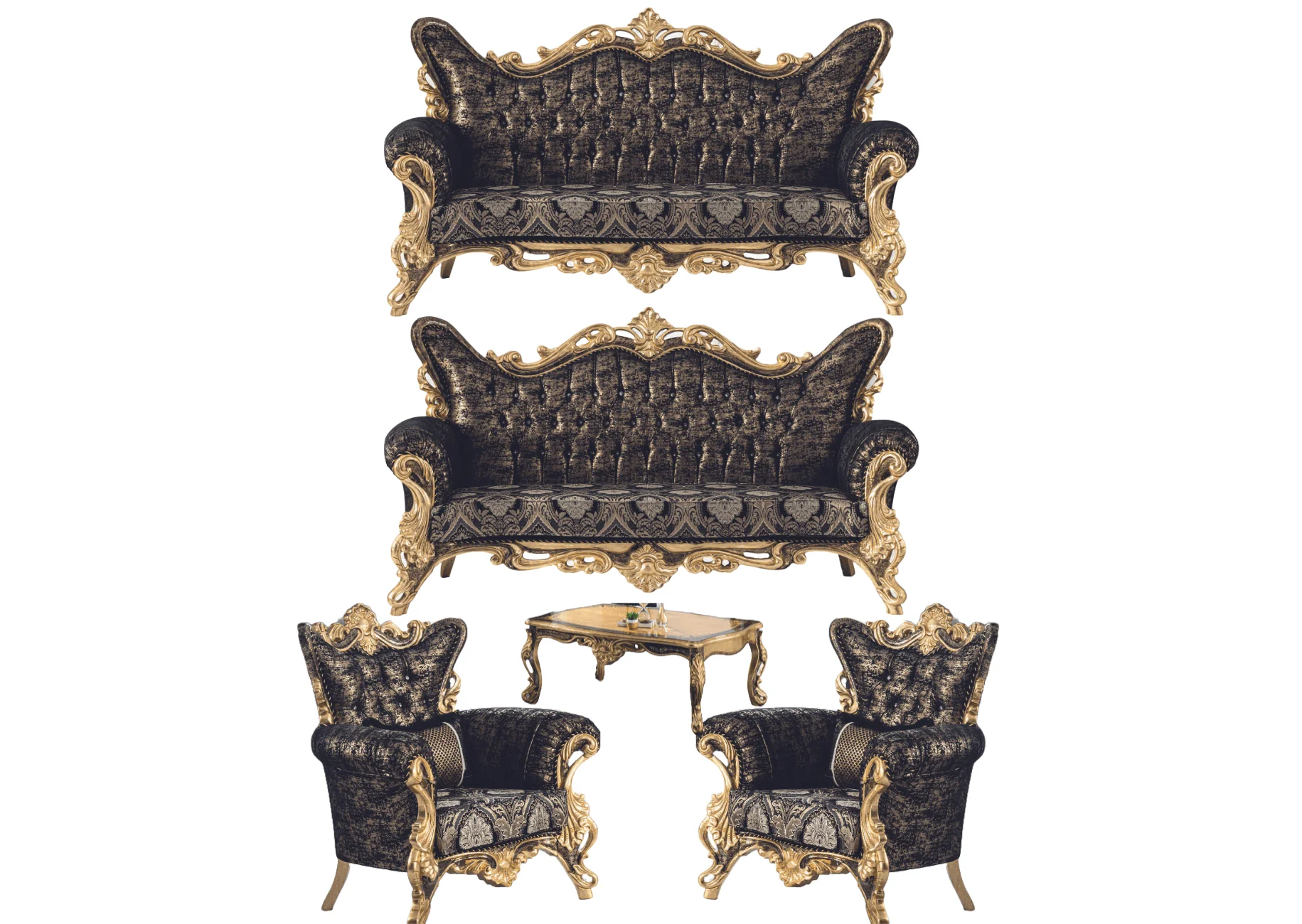 Agah Luxury Classic Sofa Set - Avantgarde Agah Luxury Classic Sofa Set - Image 1
