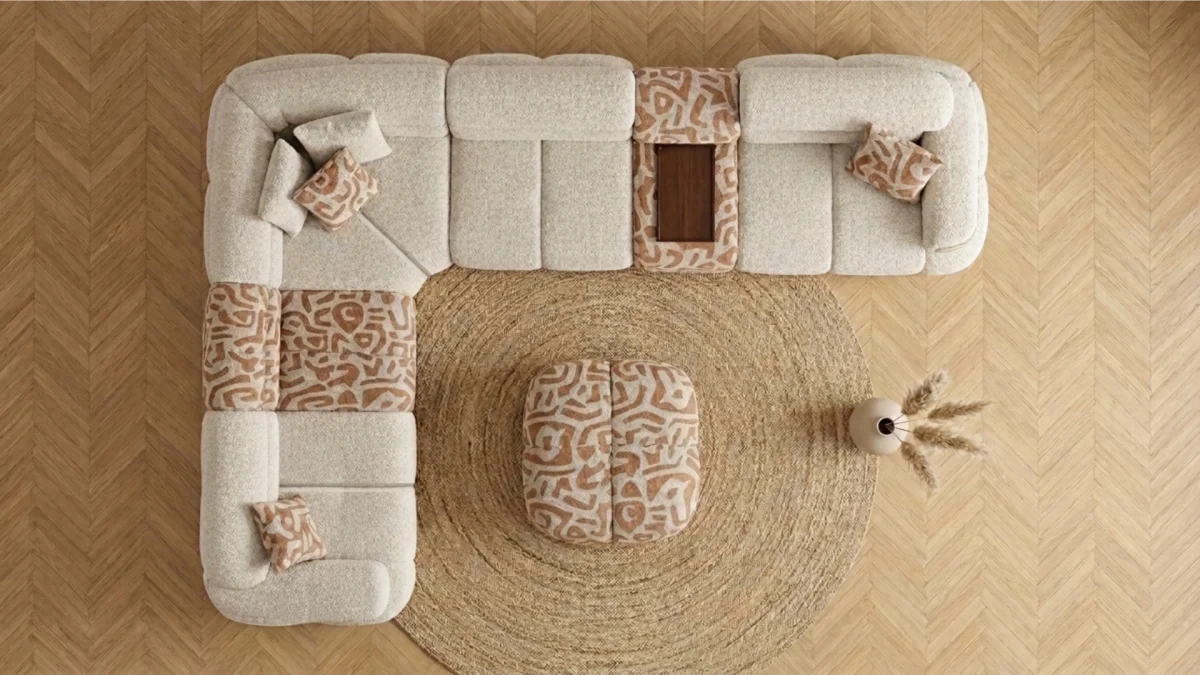 The meeting point of natural tones and unparalleled comfort. Bring a bohemian breeze to your living space with the Aloha Corner Sofa.