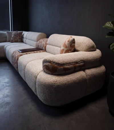 A meeting point of natural tones and unparalleled comfort. Bring a bohemian touch to your living space with the Aloha Corner Sofa.