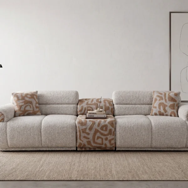 A meeting point of natural tones and unparalleled comfort. Bring a bohemian touch to your living space with the Aloha Sofa.