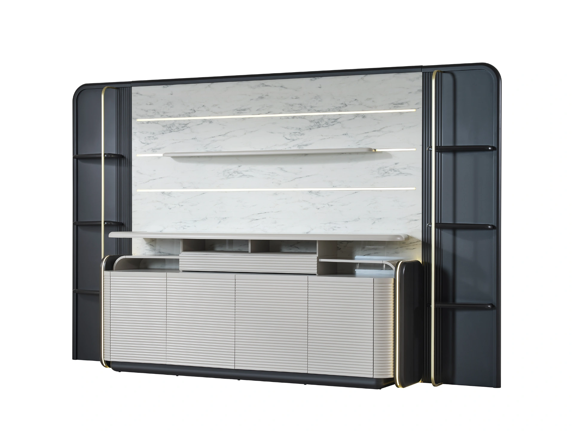 Alpha Cabinet and Panel SofaTurkey Premium Executive office luxury turkish office furniture professional menager office 3 Alpha Cabinet and Panel creates the perfect backdrop for a leader's office. It's a massive decorative panel featuring a high-capacity executive desk.