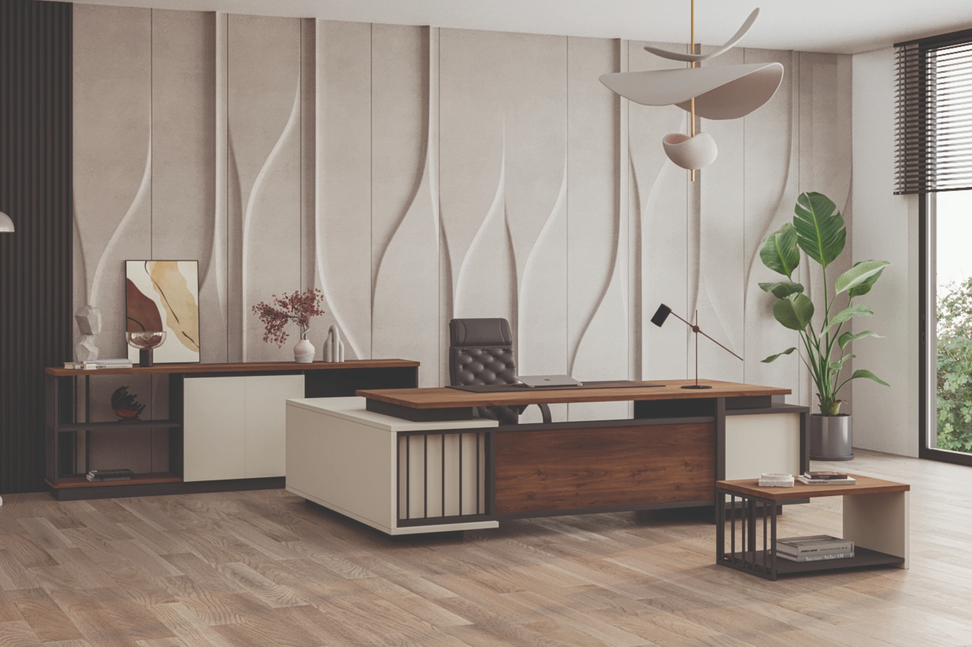 Apex Executive Desk SofaTurkey Luxury Office Furniture 4 Apex Table Set - Image 1