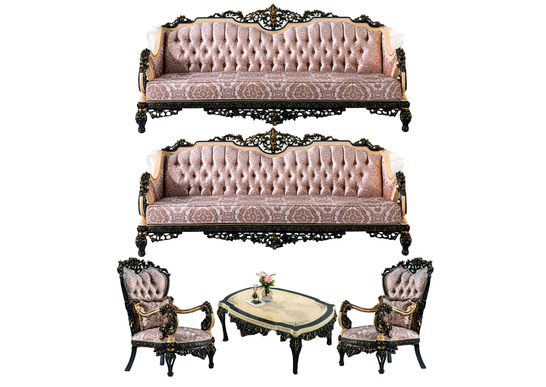 Casso Luxury Classic Sofa Set - Avantgarde Casso Luxury Classic Sofa Set - Image 1