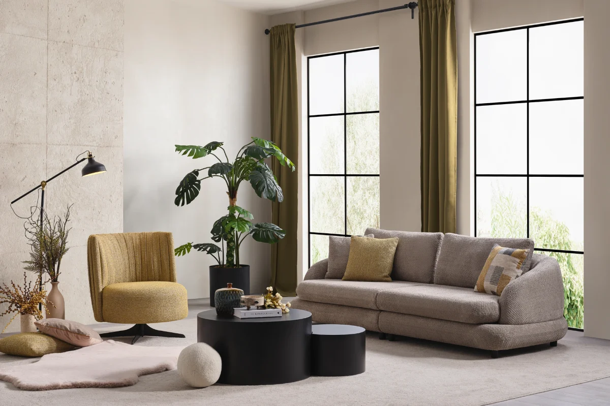 Transform your living space with the Cloud Sofa Set. It features organic shapes, stylish upholstery, and a modular design that adapts to your lifestyle and comfort needs.
