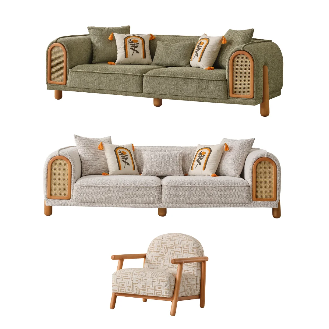 Contact us to bring this Venera Sofa Set from Turkey to your home with the assurance of SofaTurkey™. Venera Sofa Set - Image 1