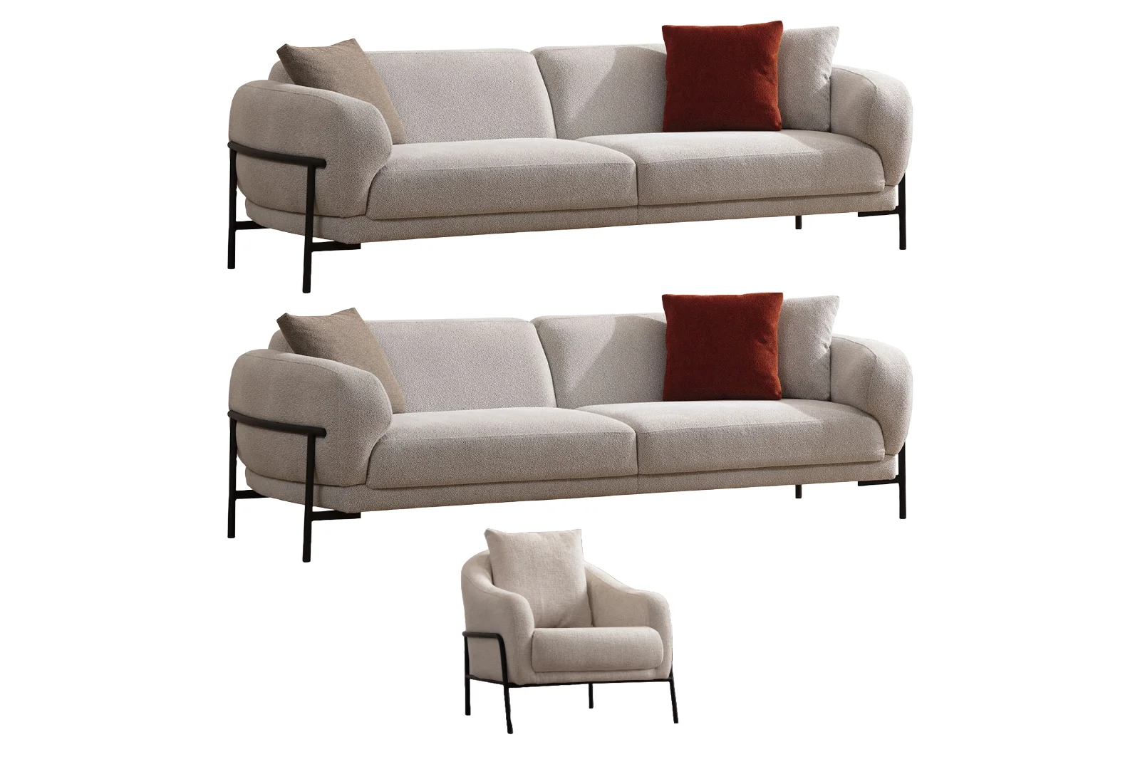 Dailo Sofa Set - SofaTurkey 6 Dailo Sofa Set - Image 1