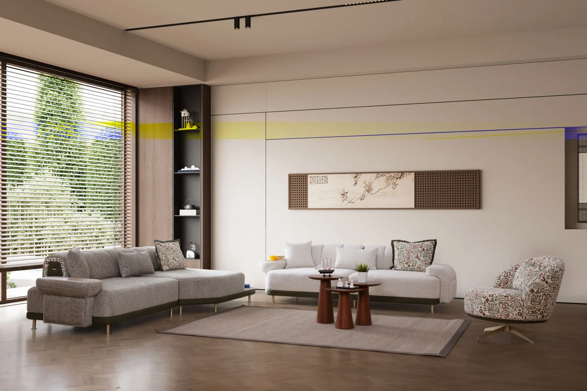 Dora Corner Sofa Set - Image 7