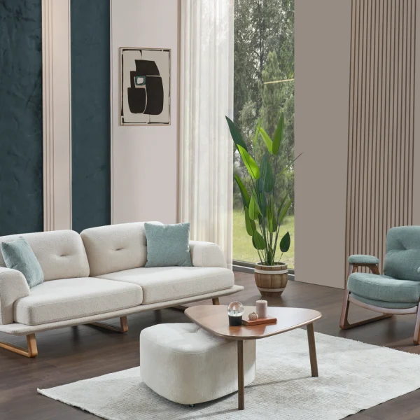 The Echo Sofa Set redefines modern comfort with its details and soft upholstery. It's the perfect centerpiece for sophisticated, minimalist homes.