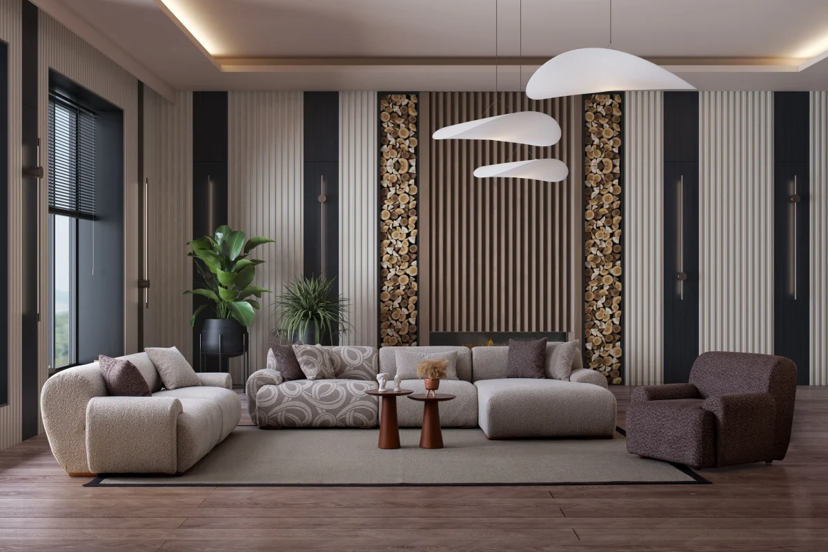 Elegante Corner Sofa Set - Image 6
