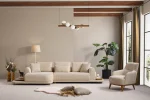 The Elysian Modular Corner Sofa redefines the seating experience with its cloud-soft comfort and stylish fabric upholstery. A versatile masterpiece designed for modern European living spaces.