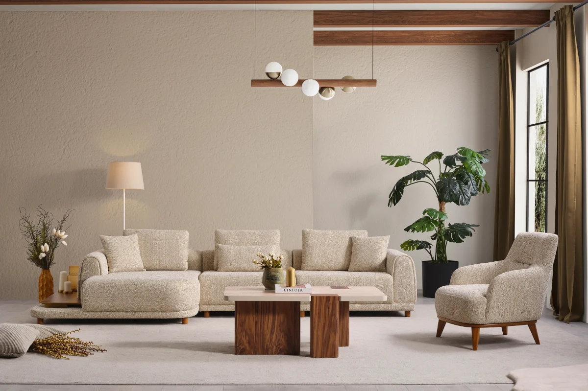 The Elysian Modular Corner Sofa redefines the seating experience with its cloud-soft comfort and stylish fabric upholstery. A versatile masterpiece designed for modern European living spaces.