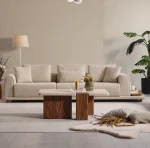The Elysian Modular Corner Sofa redefines the seating experience with its cloud-soft comfort and stylish fabric upholstery. A versatile masterpiece designed for modern European living spaces.
